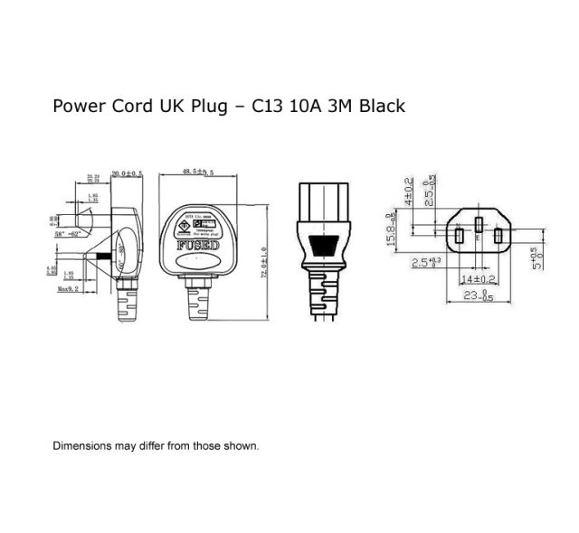 Uk Plug Iec Socket A Black Concordia Technologies