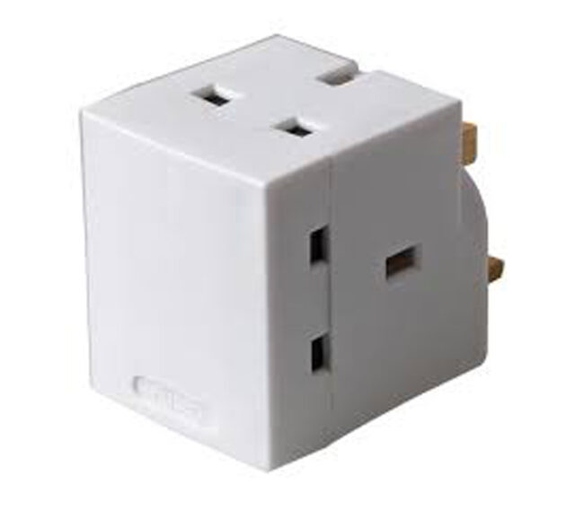 3-Way Mains Adaptor with 13A Fuse - Concordia Technologies