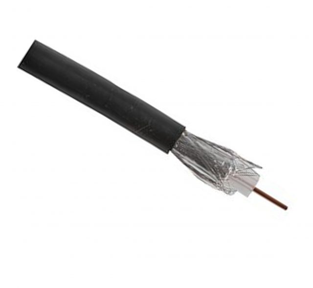 Comando Audio 25m Twin Shotgun Satellitenkabel Für Sky+ Oder HD Schwarz