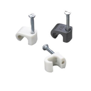 Twin and Earth 6X10mm Grey Flat Clips 2-2.5mm